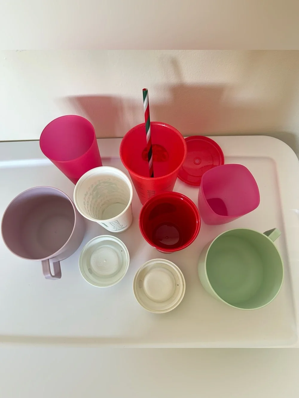 NWOT College Student Dorm Room Starbucks Cup Mug Bundle Coffee Tea Water Pink